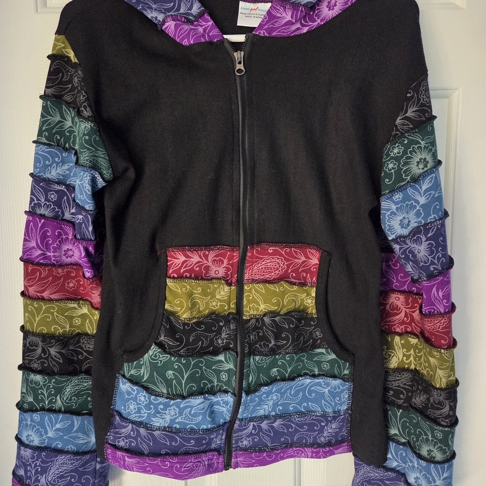 Colorful Striped Women's Hoodie Sweater